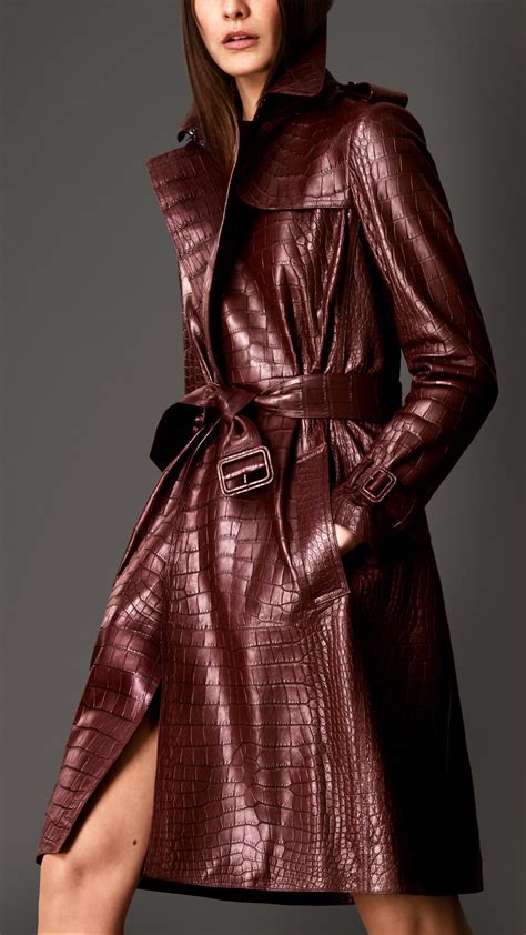 purple alligator trench coat burberry|the outnet trench coat.